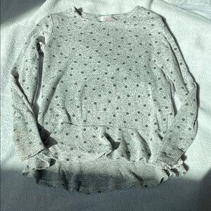 Bailey Lane Gray Long Sleeve Polka Dot Tee